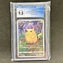Pikachu Pokemon 2021 Japanese JPN 001/028 25TH ANNIVERSARY TCG Card 9.5 Gem Mint - Image 1