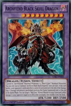 LDK2-ENJ42 ARCHFIEND BLACK SKULL DRAGON COMMON 1ST EDITION YuGiOh CARD - Image 1