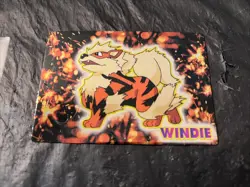 ARCANINE (WINDIE)--JAPANESE MEIJI EMBOSSED PROMO FOIL POKEMON CARD - Image 1