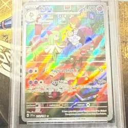 2023 PSA 8 Pokemon Scarlet & Violet SV Kirlia Illustration Rare 212/198 Card - Image 3