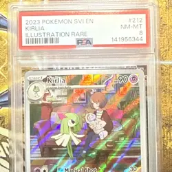 2023 PSA 8 Pokemon Scarlet & Violet SV Kirlia Illustration Rare 212/198 Card - Image 4