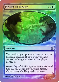 Mouth to Mouth FOIL Unhinged NM Blue Uncommon MAGIC GATHERING CARD ABUGames - Image 1