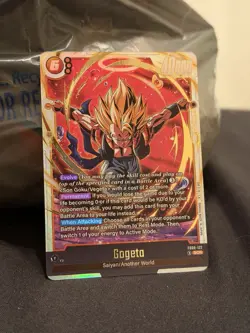 Gogeta FB09-122 Secret Rare Dual Evolution Dragon Ball Card English Fusion World - Image 1