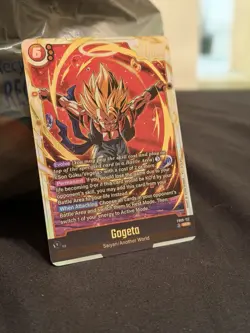 Gogeta FB09-122 Secret Rare Dual Evolution Dragon Ball Card English Fusion World - Image 3