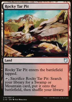 Magic the Gathering MTG Rocky Tar Pit (274) Commander 2018 LP - Image 1