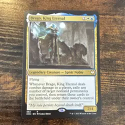 Magic: The Gathering Brago, King Eternal Commander: Kaldheim Rare White Blue 082 - Image 1