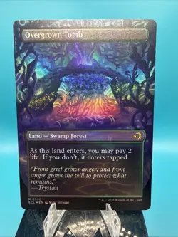 Overgrown Tomb (Borderless) Lorwyn Eclipsed Foil MTG 350 - Image 2