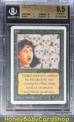 MTG Unlimited Edition 1993 Fear BGS 9.5 GEM MINT Old School 93/94 - Image 1