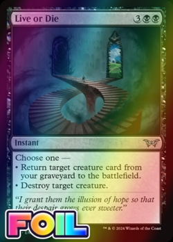 x1 Live or Die DSK Duskmourn MTG 107 FOIL UNCOMMON M/NM 1x - Image 1