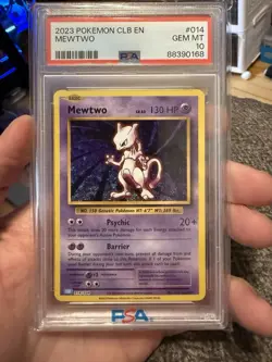2023 POKEMON CLB-CLASSIC BLASTOISE & SUICUNE EX DECK #014 MEWTWO PSA 10 - Image 1