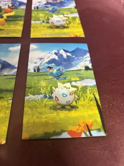 3 x Pokemon Ascended Heroes Character Cards x Stickers Pikachu Togepi Totodile - Image 2