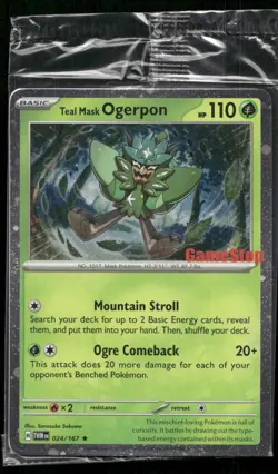 Teal Mask Ogerpon 024/167 Pokemon TCG Twilight Masquerade Gamestop Promo SEALED - Image 1