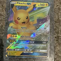 Pokemon Eevee And Pikachu GX Full Art Holo Pokemon Card Pair - Image 2