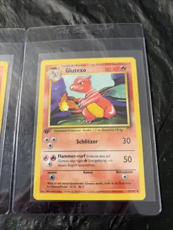 Pokemon Base Set 1st Edition German Charmander & Charmeleon Near Mint - Image 3
