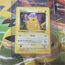 Pokemon TCG Pikachu Base Set Shadowless 1st Ed Common 40 HP 058/102 English - Image 1