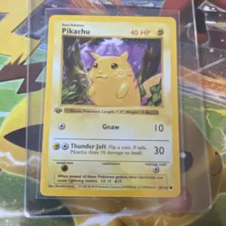 Pokemon TCG Pikachu Base Set Shadowless 1st Ed Common 40 HP 058/102 English - Image 2