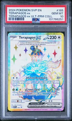2024 POKEMON SVP EN-SV BLACK STAR PROMO #165 TERAPAGOS EX PSA 10 - Image 1