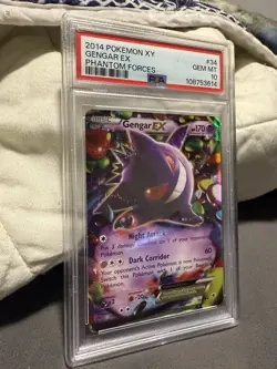 Pokemon TCG PSA 10 GEM Mint Gengar EX 34/119 Phantom Forces Holofoil 2014 - Image 2