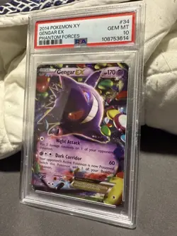 Pokemon TCG PSA 10 GEM Mint Gengar EX 34/119 Phantom Forces Holofoil 2014 - Image 3