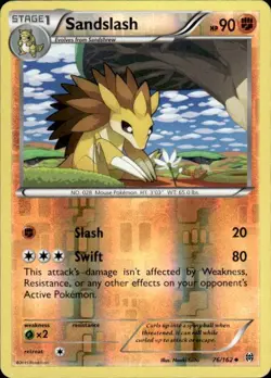 Pokemon Reverse Holo Sandslash XY - BREAKthrough 76/162 LP - Image 1