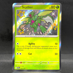 2024 POKEMON PALDEAN FATES SCYTHER 095/091 SHINY HOLO (RARE) - Image 1