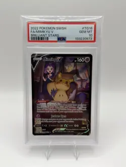 Pokemon TCG PSA 10 Mimikyu V Swsh09 Brilliant Stars TG16/TG30 - Image 1