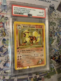 2000 Pokemon Gym Challenge Blaine’s Arcanine Holo 1st Edition #1 PSA 8 🔥 NM-MT - Image 3