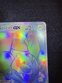 Pokemon Alolan Golem GX Rainbow 113/111 from Crimson Invasion in LP condition! - Image 4