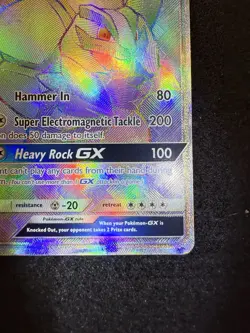 Pokemon Alolan Golem GX Rainbow 113/111 from Crimson Invasion in LP condition! - Image 5
