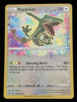 Pokemon RAYQUAZA 138/185 (Amazing Rare) Vivid Voltage - NM/Near Mint - Image 1