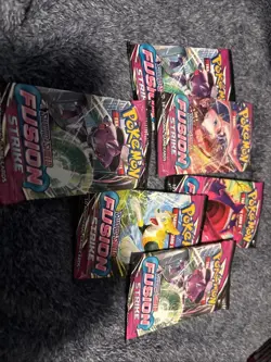 FUSION STRIKE Pokemon TCG 6 Pack Booster Packs SWORD AND SHIELD - Image 1