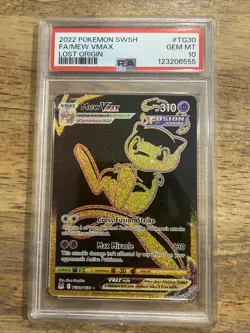 GRADED PSA 10 2022 Pokemon SWSH FA/Mew VMax Lost Origin #TG30 - Image 1
