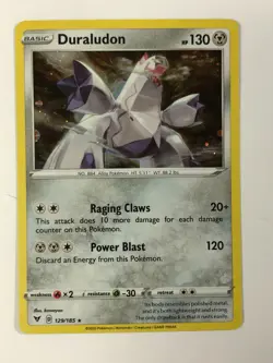 Pokemon TCG Vivid Voltage Cosmos w Swirl Holographic Duraludon 129/185 NM. - Image 1