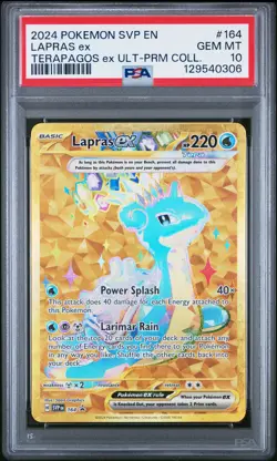 2024 POKEMON SVP EN-SV BLACK STAR PROMO #164 LAPRAS EX PSA 10 - Image 1