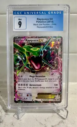 2015 POKEMON XY BLACK STAR PROMOS #XY66 RAYQUAZA EX CGC 9 MINT LOW POP NO 10s - Image 1