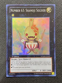 YuGiOh! - Number 63: Shamoji Soldier NUMH-EN031 Super Rare 1st Edition Near Mint - Image 1