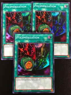 Yugioh Polymerization RA03-EN051 1st Super Alt Art x3 (NM) - Image 1