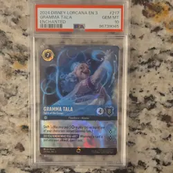 Disney Lorcana Gramma Tala Spirit of the Ocean Enchanted Holo PSA 10 217/204 - Image 1