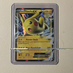 Pokemon Pikachu EX Promo Holo XY174 XY 130 HP Thunder Shock Mega Thunderbolt - Image 1