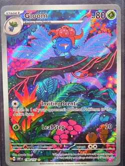 Gloom 198/197 Illustration Rare Holo NM Pokemon TCG SV03: Obsidian Flames (A) - Image 1