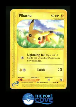 Pikachu 124/165 | Expedition Base Set | Pokemon Common | DMG - Image 1