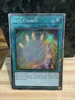 Soul Charge (Platinum Secret Rare) RA04-EN222 Quarter Century Stampede 1st Ed - Image 1