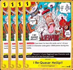 One Piece TCG - 4er Playset - OP07-115 I Re-Quasar Helllp!! C/EN/NM - Image 1