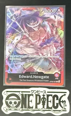One Piece OP02-001 L Edward Newgate - English - Foil - Playset - TCG - NM/M - Image 1