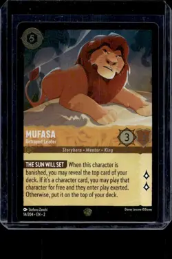Disney Lorcana Rise of the Floodborn Mufasa-Betrayed Leader 14/204 FOIL - Image 1