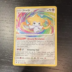Pokemon Jirachi Swsh04 Vivid Voltage Amazing Rare Holo 119/185 70 HP Card - Image 1