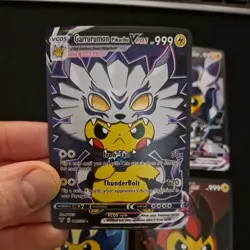 4x Pikachu Cosplay-Style Holo Art Cards – Fan Display Set - Image 2