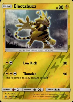 Pokemon TCG Reverse Holo Card Electabuzz - (#41 Pikachu Stamped) Battle Academy - Image 1