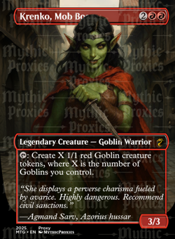Krenko, Mob Boss High Quality Altered Art Custom Card - Image 1