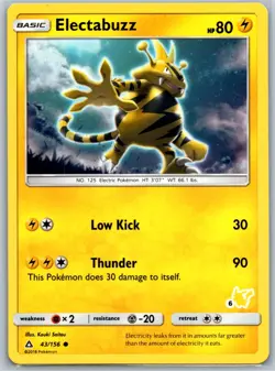 Electabuzz - (#6 Pikachu Stamped) Battle Academy 043/156 NM Pokemon Card - Image 1